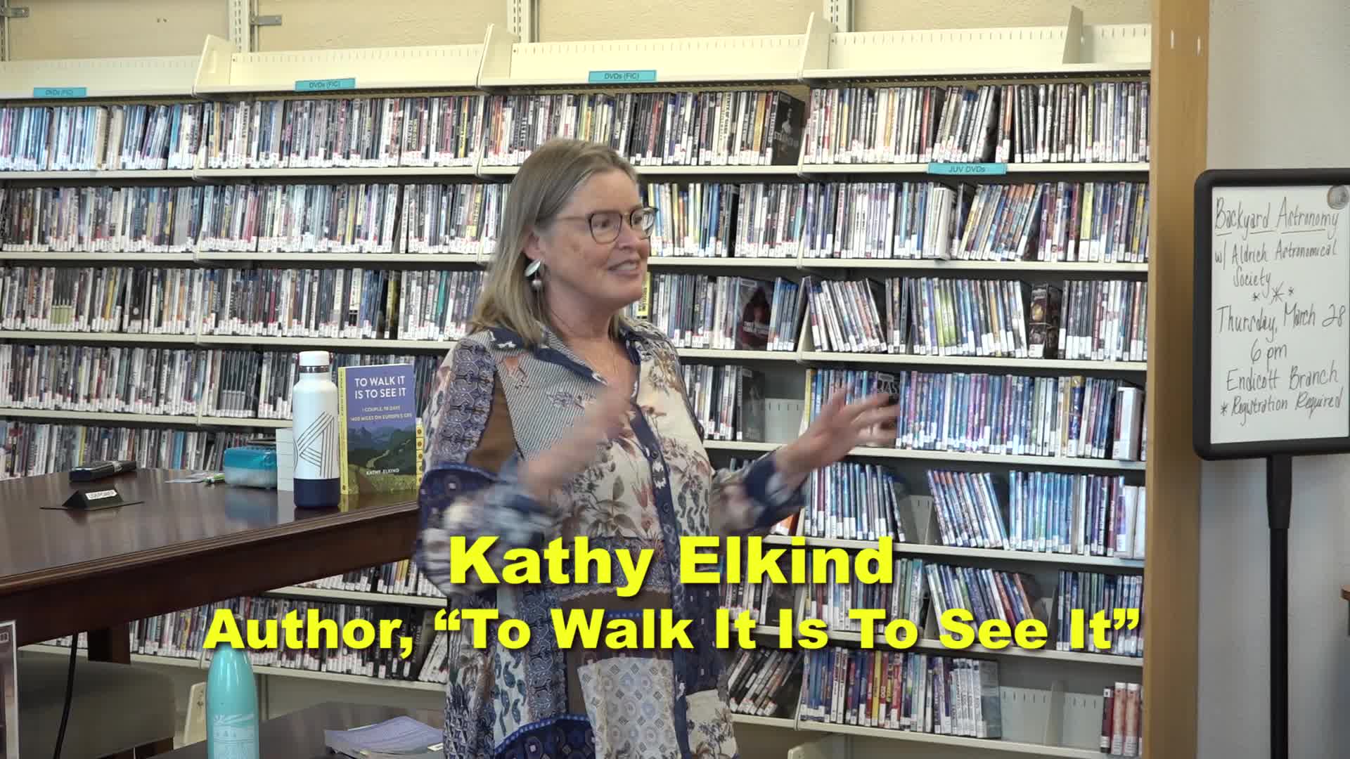 Thumbnail image for The Dedham Public Library Author Series- Dedham's Kathy Elkind- "To Walk It Is to See It"