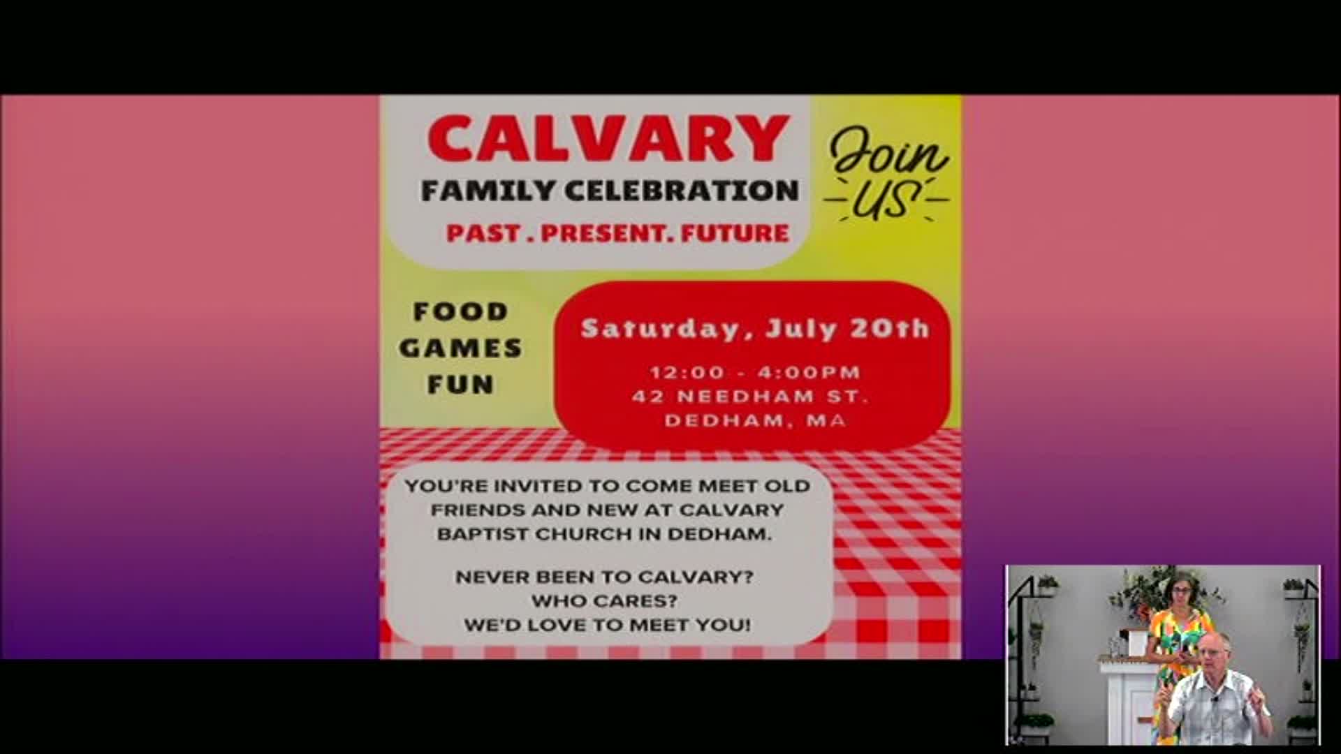 Thumbnail image for CALVARY BAPTIST CHURCH July 7, 2024 ~ Roots of Happiness