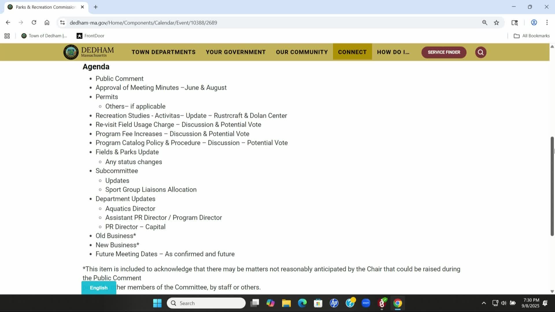 LIVE! PARKS AND RECREATION - September 8, 2025