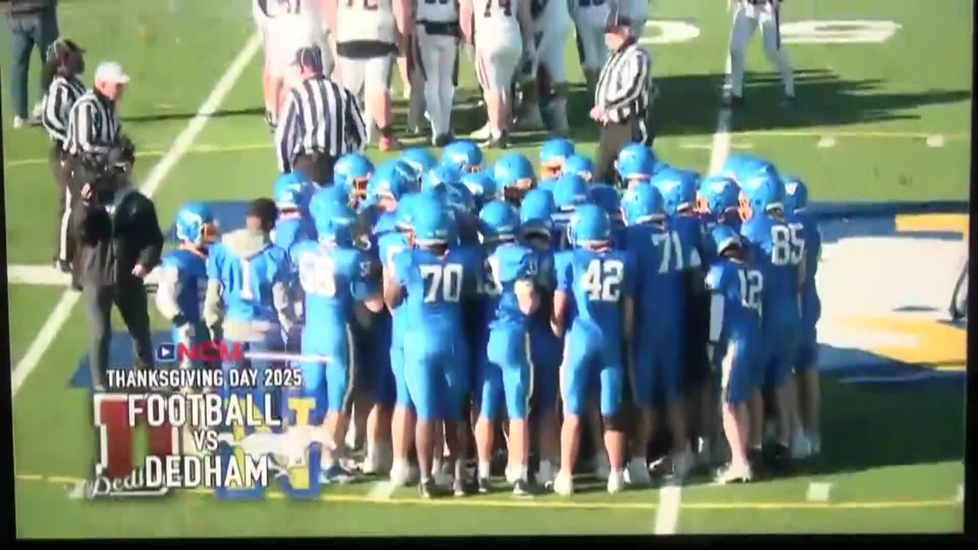 LIVE! via LIVESTREAM from NORWOOD TV-THE THANKSGIVING CLASSIC- DEDHAM FOOTBALL vs NORWOOD