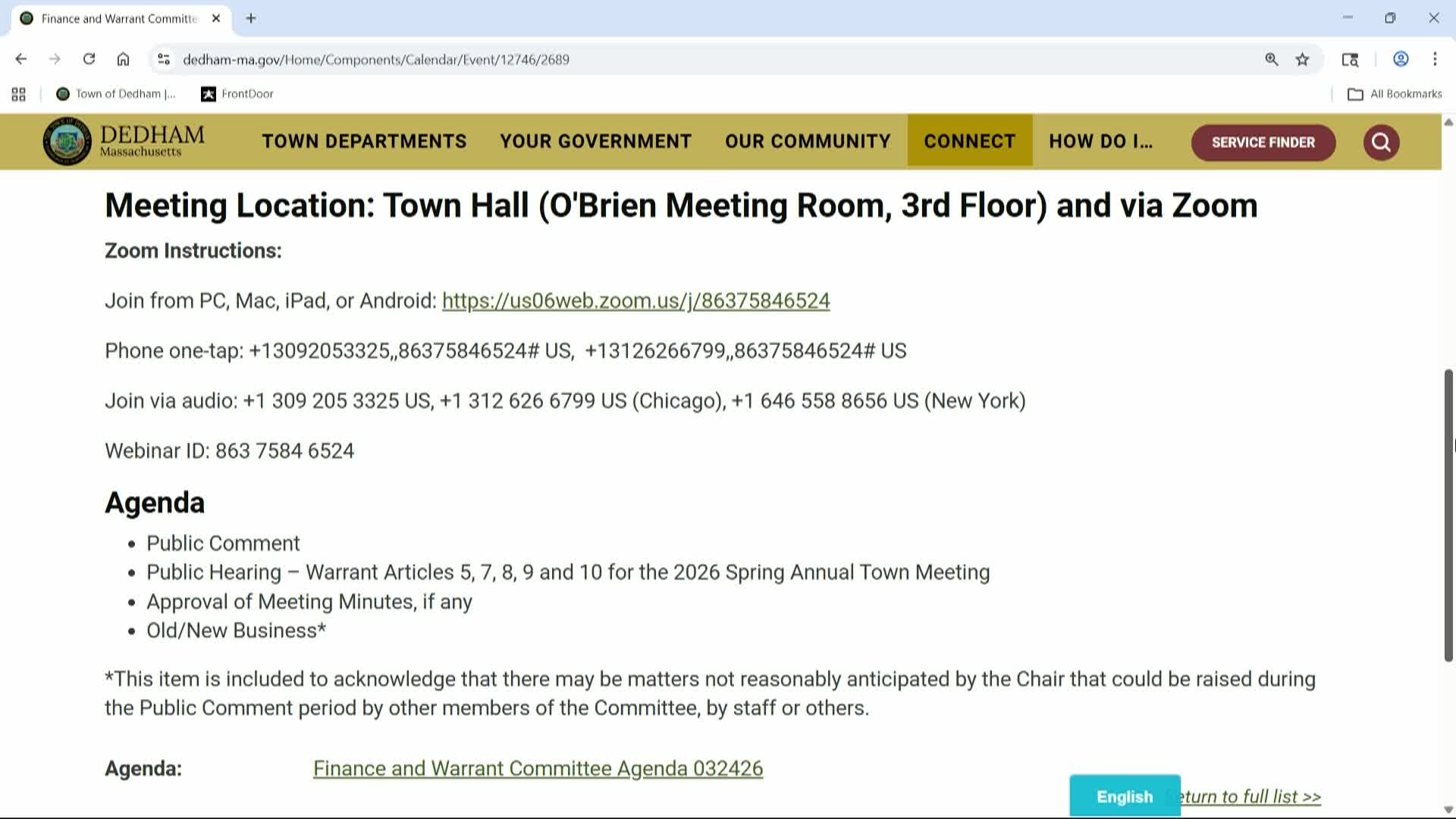 LIVE! FINANCE AND WARRANT - March 24, 2026