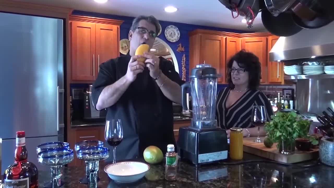 NICK'S SUPPER CLUB!  CINCO de "MAY!" Orange Mango Tequila Salad and Main Course Chicken Enchilada with Mole Sauce